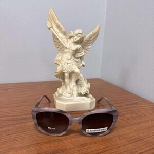 New Elizabeth Arden EA 5235 Women Sunglasses Grey Taupe Marble Cat Eye 55-15-140